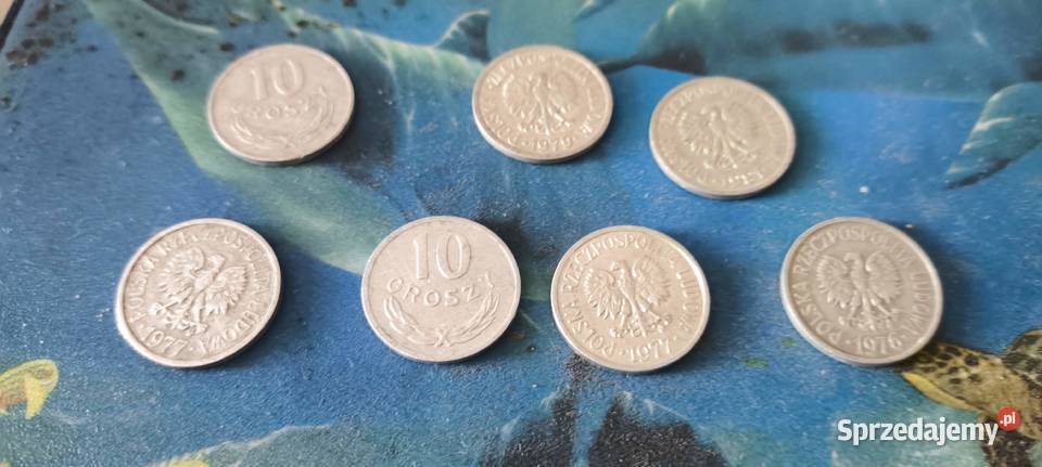 Monety PRL 10 groszy 1976 77 79 81 Gliwice