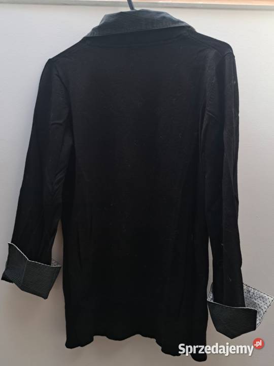 Klasyczna czarna bluzka z kołnierzykiem Next Trąbki Wielkie