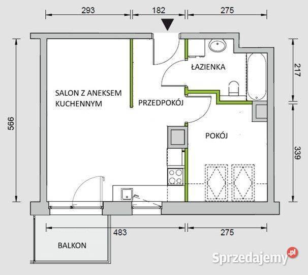 2pokojowe mieszkanie gotowe do zamieszkania Sprzedaż Gdańsk