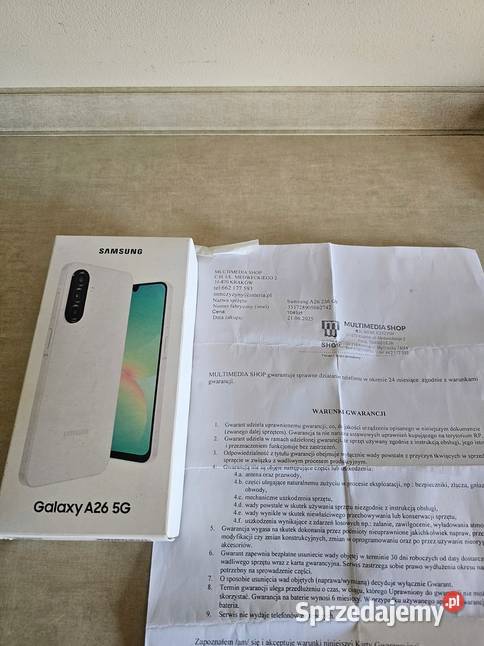 NOwy SAMSUNG A26 5G 8256 NOWY BIALY Wrocław sprzedam