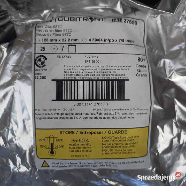 3M Dysk fibrowy 987C 125x22 P36P60P80 CUBITRON sprzedam