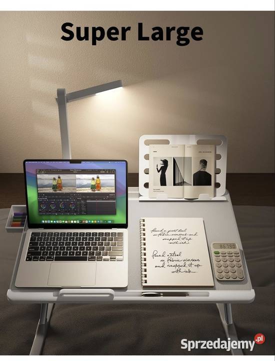 SAIJI stolik pod laptopa stolik do łóżka z lampą Pozostałe Akcesoria (Laptop/PC) Gniezno