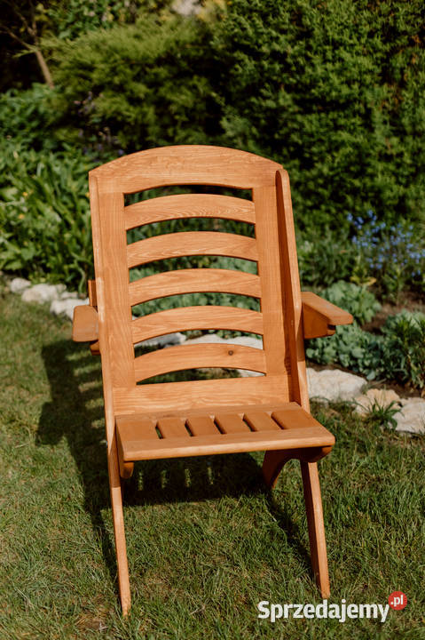 Krzesło ogrodowe drewniane składane tarasowe X Krzesła ogrodowe śląskie Kalety