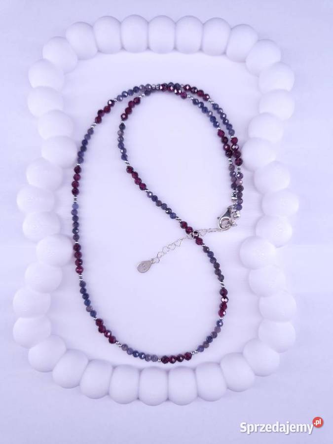 Naszyjnik Szafirowa Noc rękodzieło Rybnik