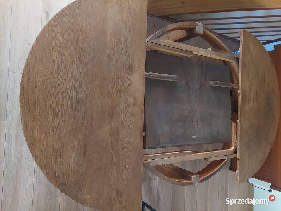 Stół dębowy okrągły rozkładany Stoły Poznań