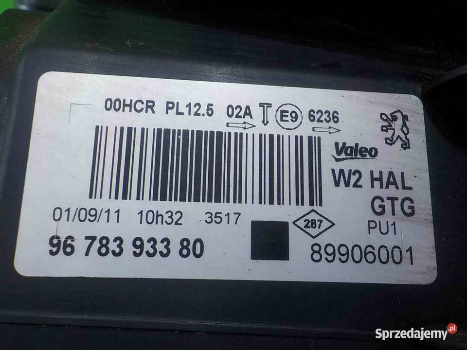 PEUGEOT 508 I SW 11r lampa lewa przod 9678393380 Suków