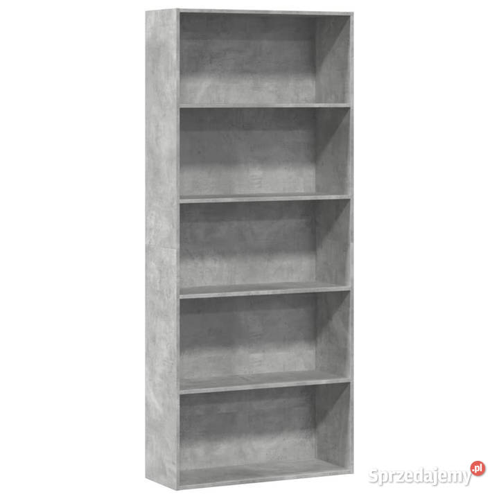 Regał na książki szarość betonu 80x30x189 Warszawa
