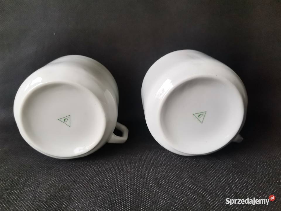 Stare przedwojenne 2 filiżanki porcelana Ćmielów Katowice