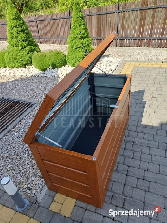 Skrzynia ogrodowa metalowa kufer 150x60x70 złoty Ciechanów