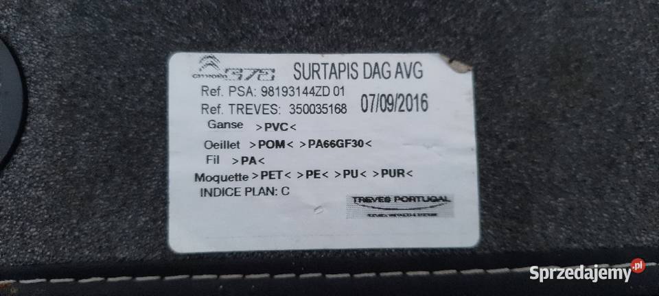 Komplet dywaników Citroen C4 PicassoGrand osobowe mazowieckie Warszawa