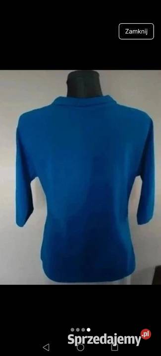 Bluzka granatowa krótki rękaw elegancka Krosno