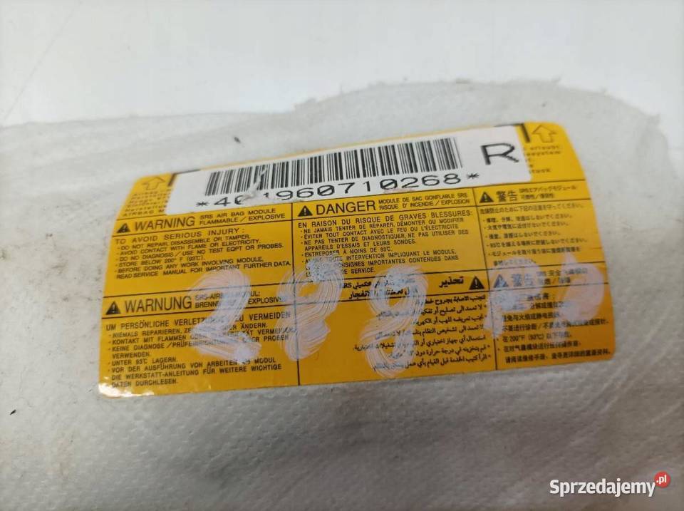 PODUSZKA POWIETRZNA AIRBAG PRAWY PRZÓD FOTELA