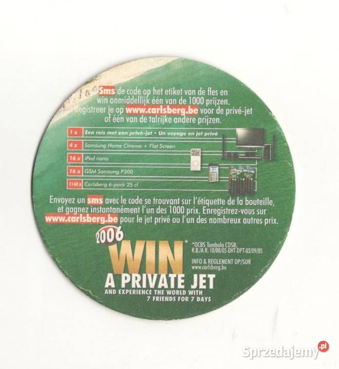 Carlsberg podstawka do piwa 8 Birofilistyka Gliwice sprzedam