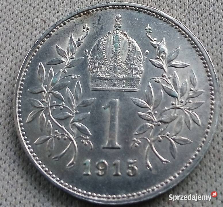 AUSTRIA1 KORONA1915 r SREBRO 835