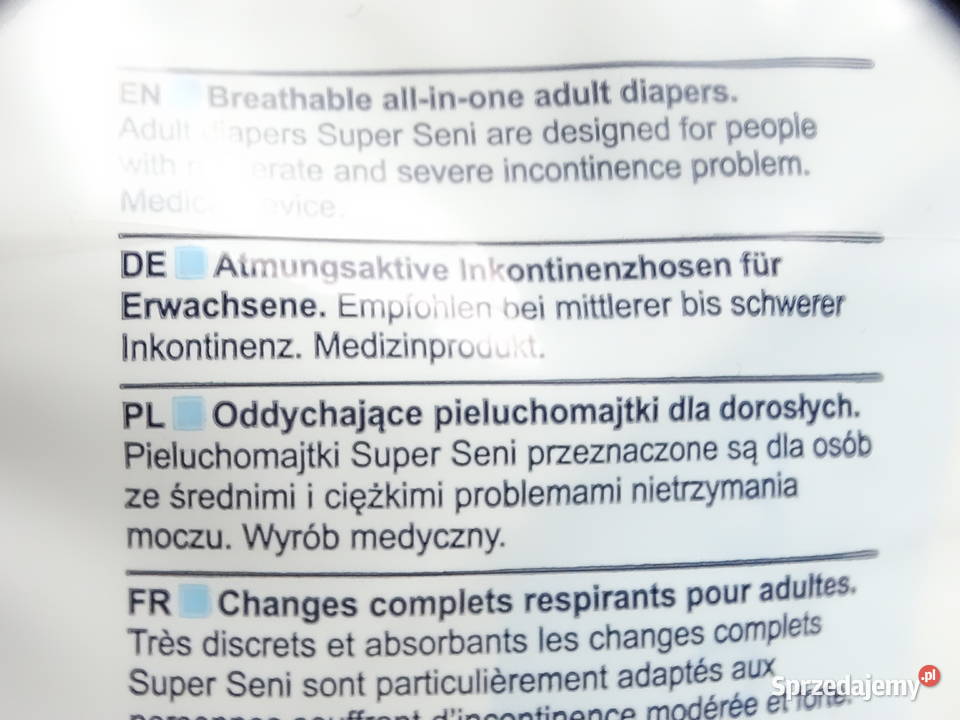 Tytuł Pieluchomajtki dorosłych Super Seni Large Biłgoraj