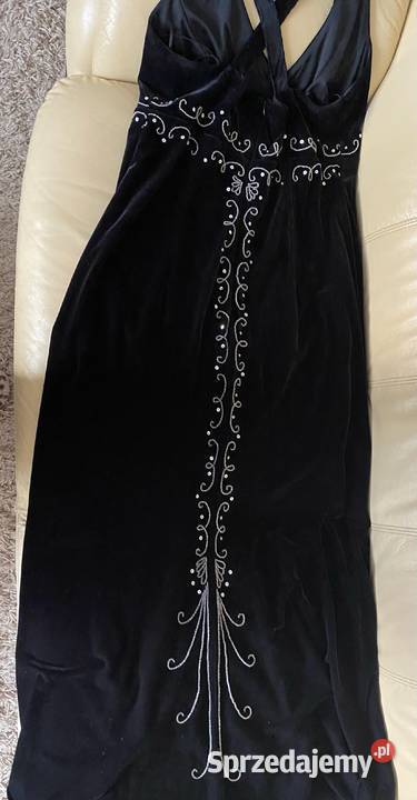sukienka wieczorowa długa piękna czerń Łomża