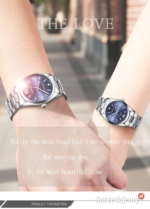 Zegarek męski damski 35mm granatowy bransoleta