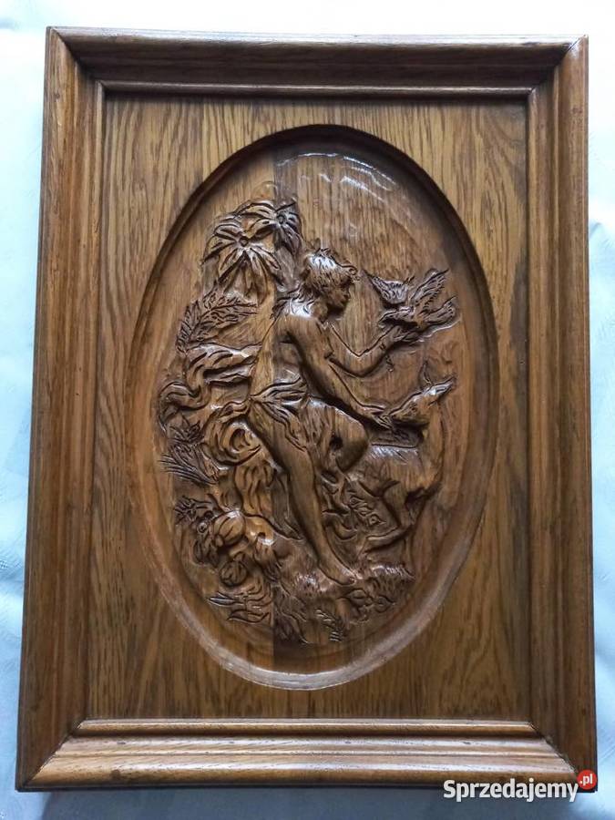 Płaskorzeźby drewniane dąb Dom i Ogród Krajenka