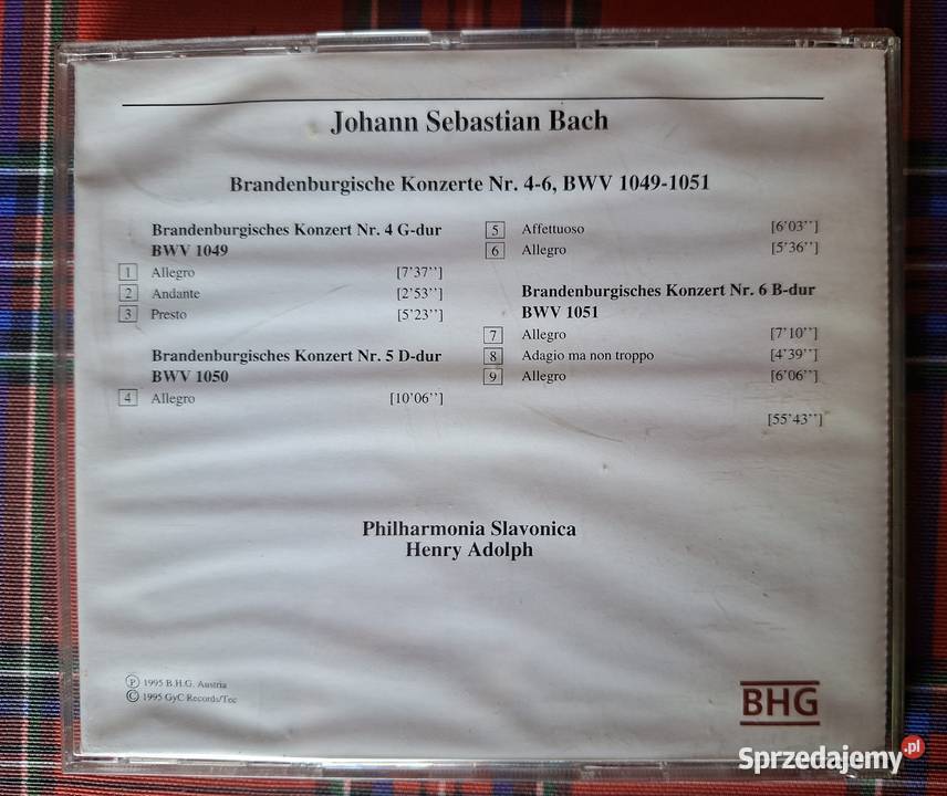 JS Bach Concertos de Brandemburgo 2CD Kraków