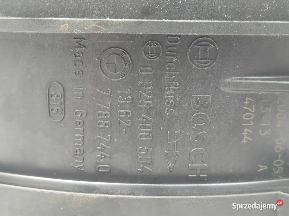 PRZEPŁYWOMIERZ BMW E90 E91 20 D 0928400504 Chełm