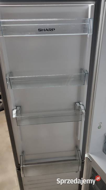 Lodówka Sharp NoFrost 180 Inox 59.5cm Groble