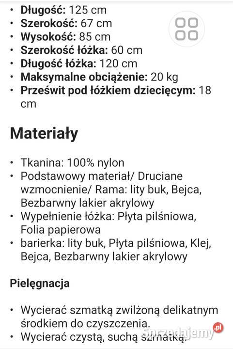 Łóżeczko dziecięce Ikea nowe 120x 60 SUNDVIK Lublin