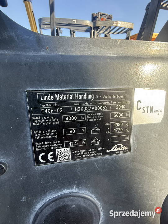 części wózek widłowy elektryczny LINDE E40 E50 Działoszyn