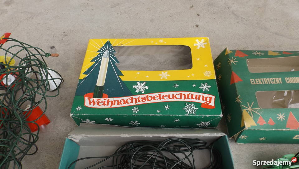 Stare lampki choinkowe z Prlu Sprawne inny kolor Oświetlenie Grodziczno