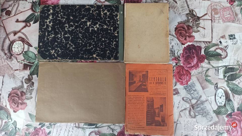 Przedwojenne wycinanki roboty ręczne i rysunki łódzkie Wieluń