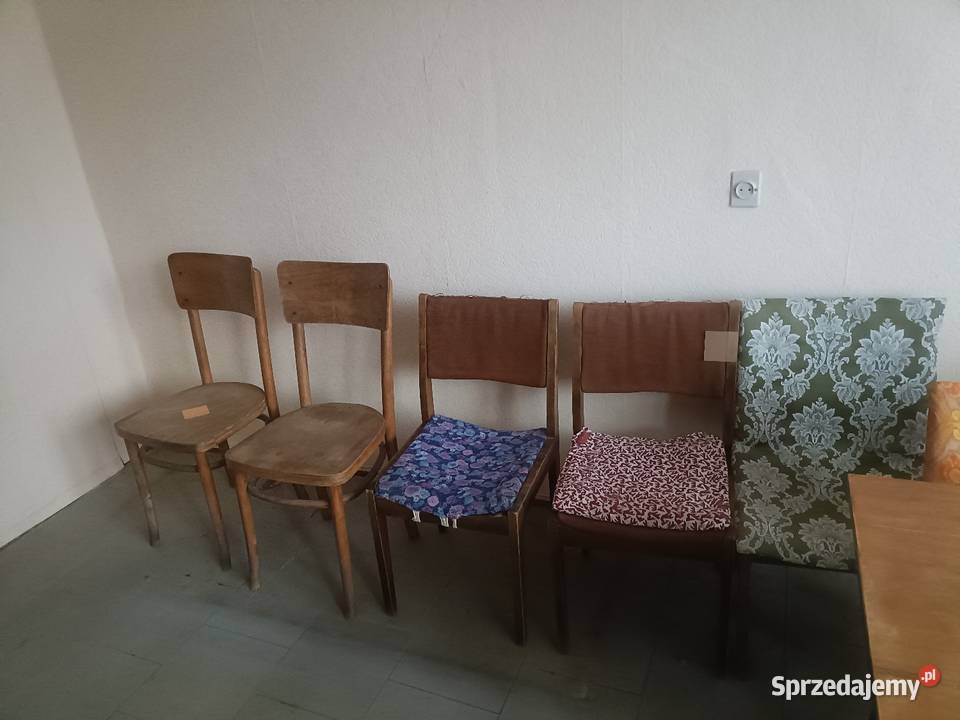 Stół drewniany rozkładany z krzesłami Łódź