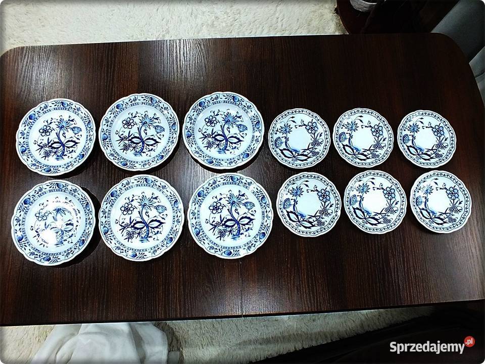 Talerz KAHLA Wzór Cebulowy Komplet 12 Porcelana