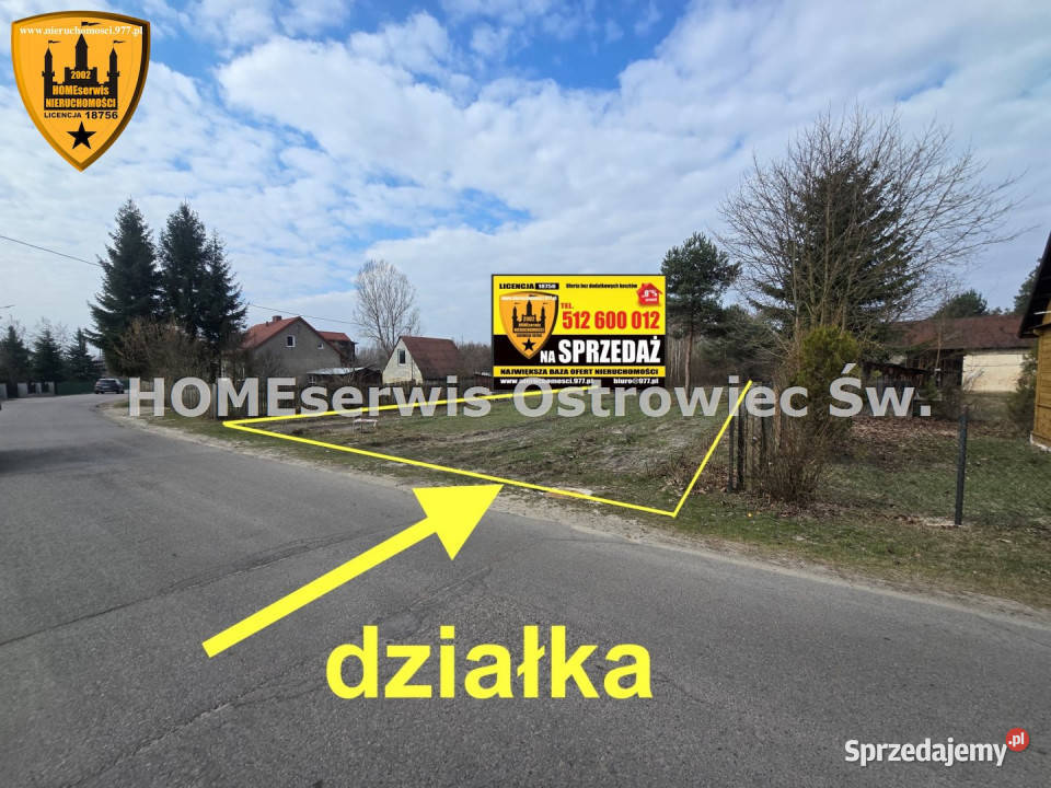 Działka Kunów 1165m2