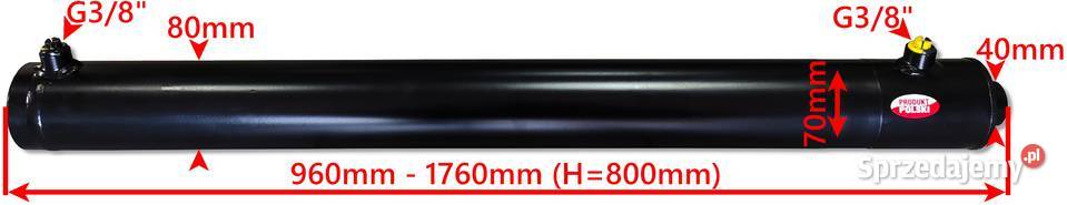 SIŁOWNIK HYDRAULICZNY SMTG 70x40 SKOK 800 Pozostałe Solec Kujawski