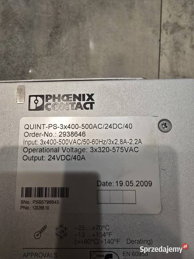 Zasilacz PHOENIX CONTACT 24VDC40A sprzedam