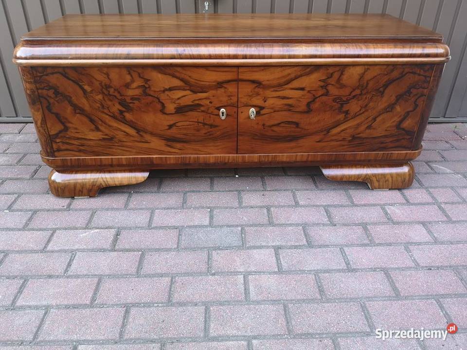 Komoda ARTDECO Orzech RTV Niska Stara Antyk Meble