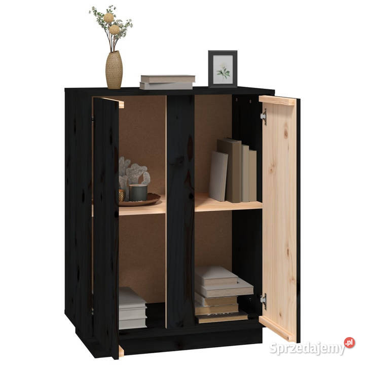Szafka czarna 60x35x80 lite drewno sosnowe Pozostałe Warszawa