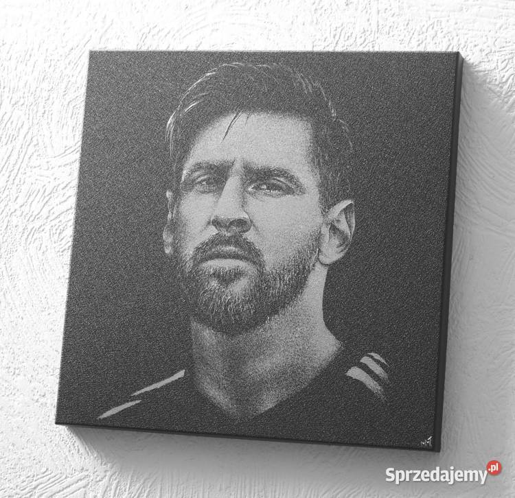 Leo Messi Obraz ręcznie grawerowany Prezent Sandomierz