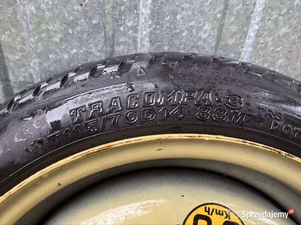Koło Dojazdowe Zapasowe t11570D14 4x100 Toyota Koła dojazdowe dolnośląskie Jelenia Góra