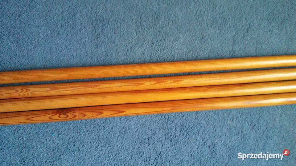 rurki drewniane do karnisza 4 sztuki