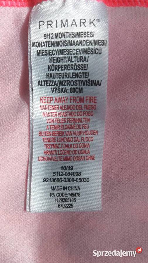 Strój kąpielowy z napisem na 12 mcy wzrost 80 Piła