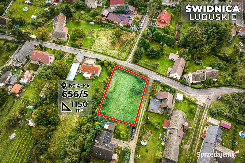 Działka budowlana 1150 m Zielonej Góry Świdnica