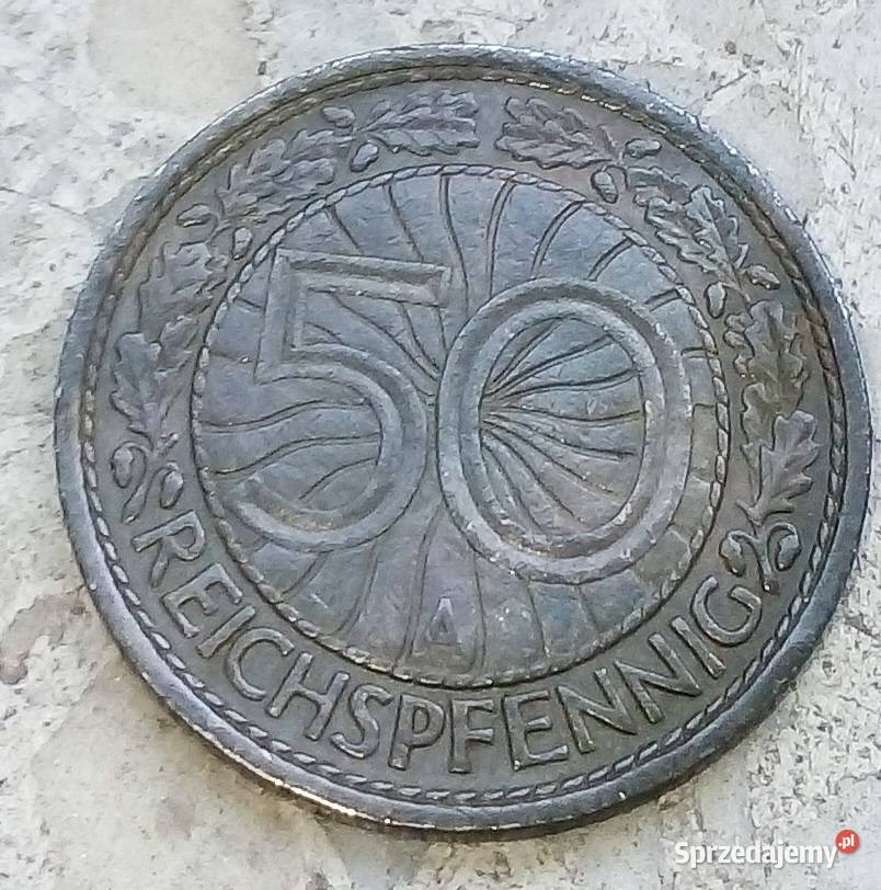 NIEMCY 50 REICHSFPFENNIG 1928 rARZADKA Numizmatyka mazowieckie Legionowo