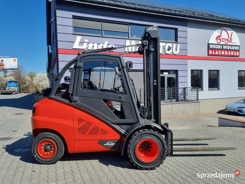 Gazowy wózek widłowy Linde H45T02 przesuw boczny Mogilany