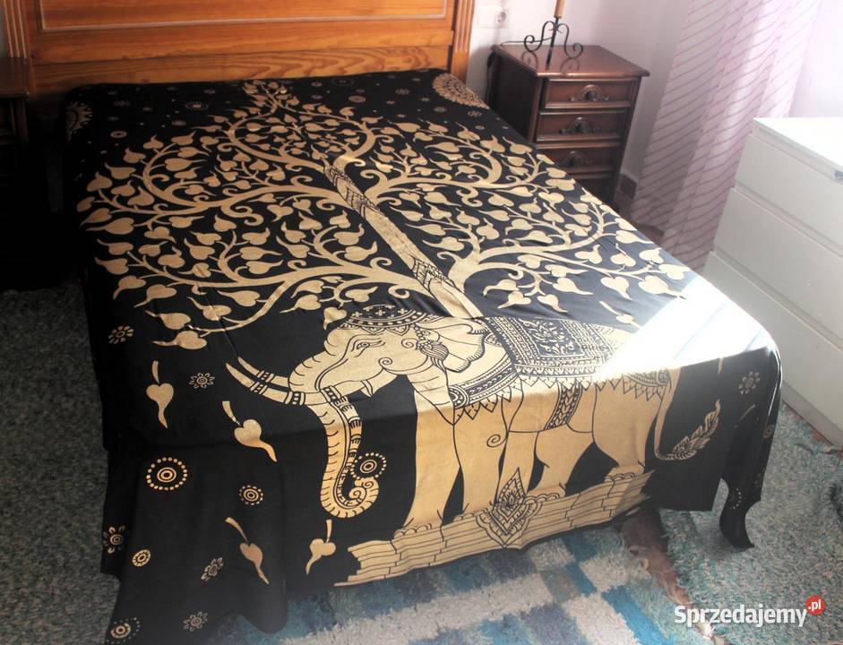 Dekoracyjna kapa z Indii czarnozlota elegancja w