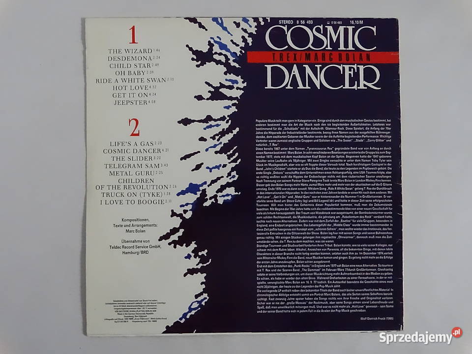 T Rex Marc Bolan Cosmic Dancer Winyl AMIGA 1990 Biłgoraj