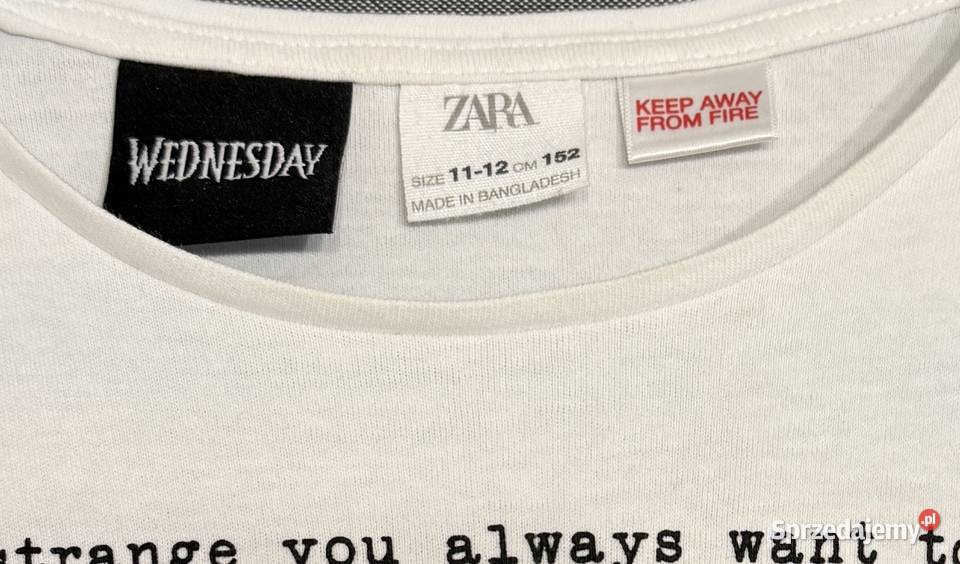 Piżama dziewczęca długi rękaw Wednesday ZARA 12 lat+ Żyrardów