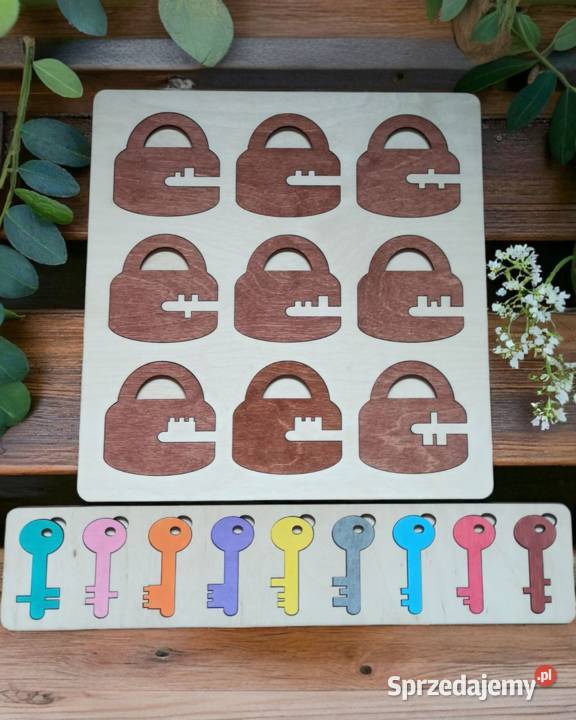 Drewniana Układanka Sensoryczna Dzieci