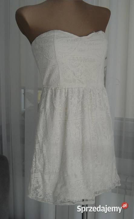 Jasna koronkowa sukienka s xs Rozmiar 36(S) lubelskie Lubartów