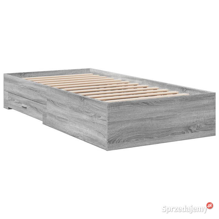 Rama łóżka z szufladami szary dąb sonoma 100x200 Warszawa sprzedam