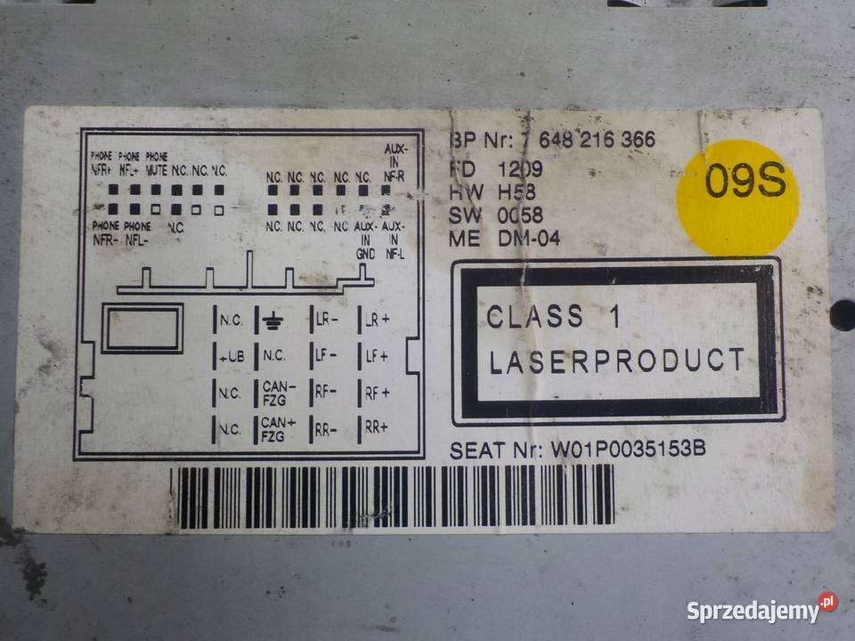 SEAT LEON II LIFT 09r radio CD W01P00 Suków